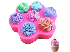 Molde silicona 7 flores 